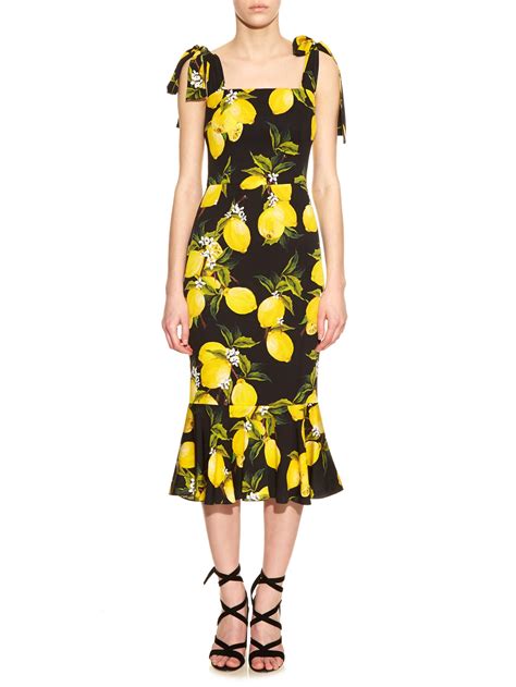 dolce gabbana flower dress 2018|dolce and gabbana lemon dress.